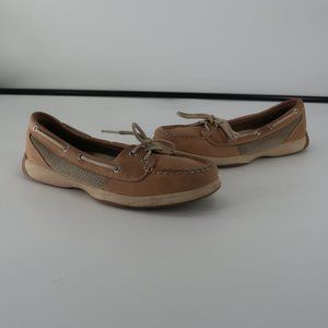 Sperry Women's Brown Tan Leather Driving Loafer Size 9